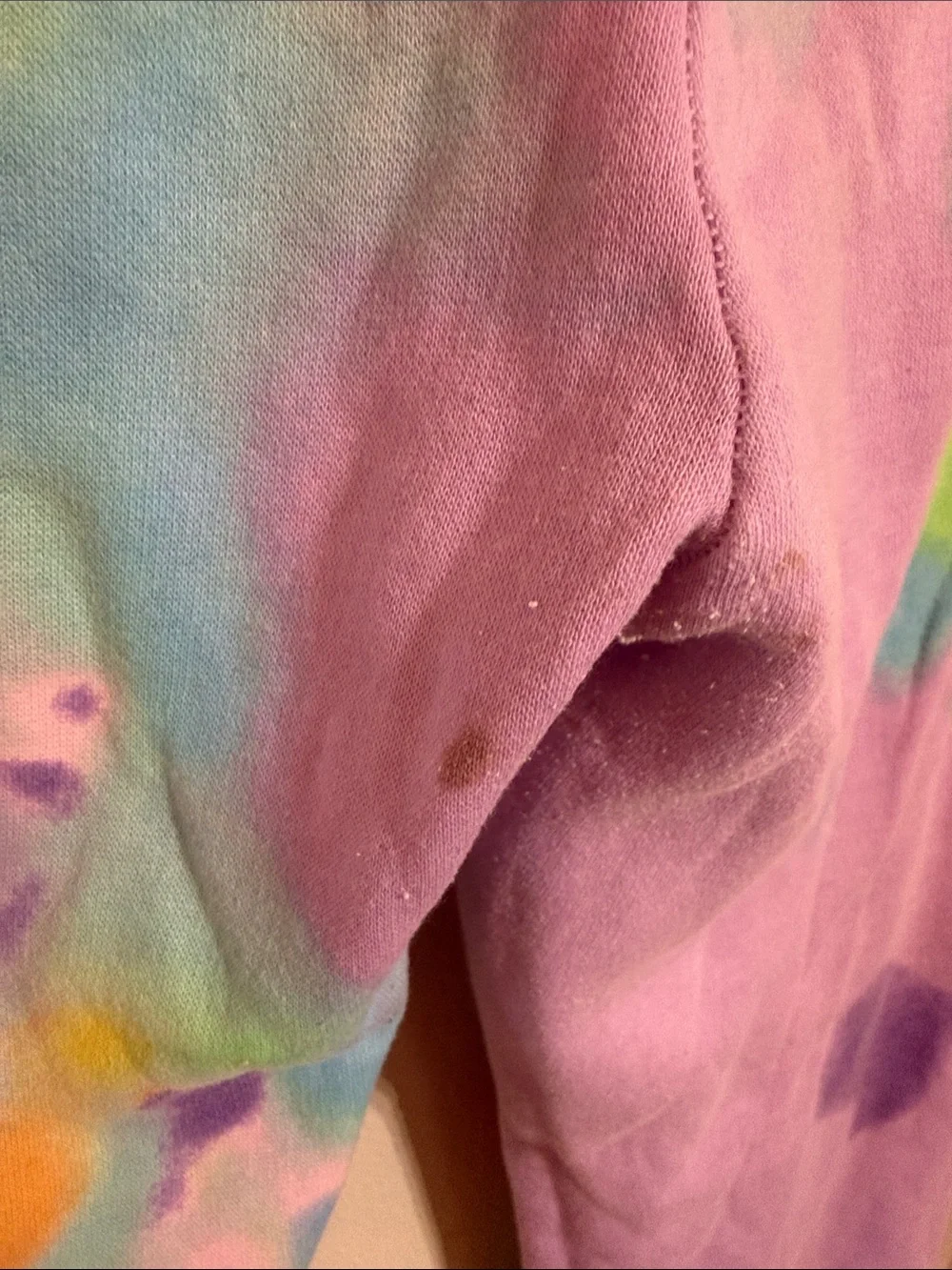 Justice Purple Tie-Dye Kids Jogger Pants with Rainbow Accents